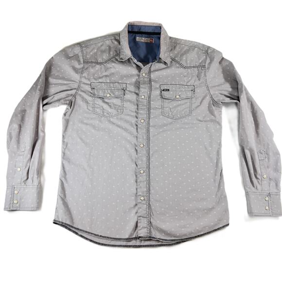 Sovereign Code Pearl Snap Button Shirt Men XL Bennett SCLS101 Western S Code - Picture 3 of 14